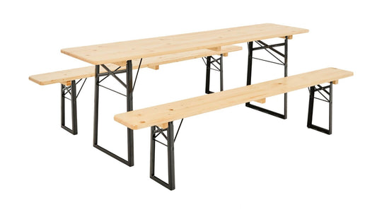 x5 Beer Garden Sets - Natural/Black