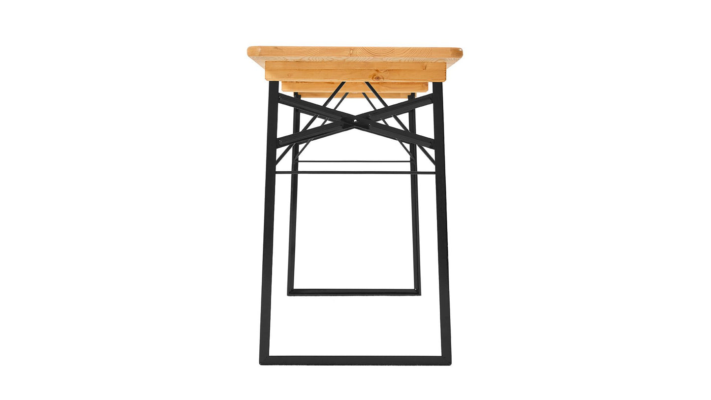 Beer Garden Table - Natural/Black or Orange/Green