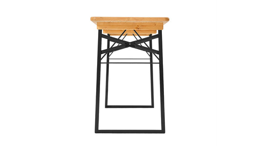 Beer Garden Table - Natural/Black or Orange/Green