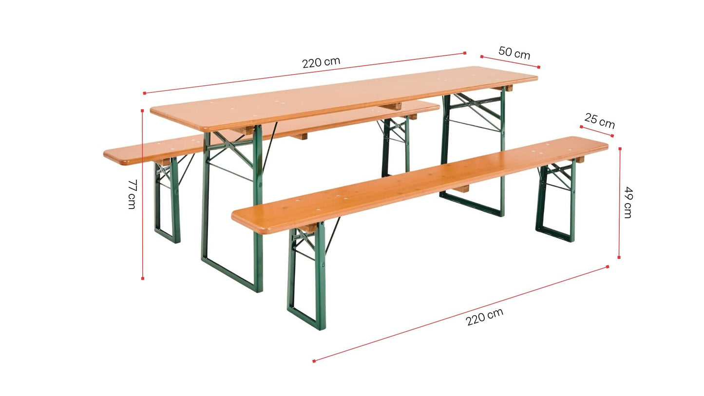 Beer Garden Set - Orange/Green